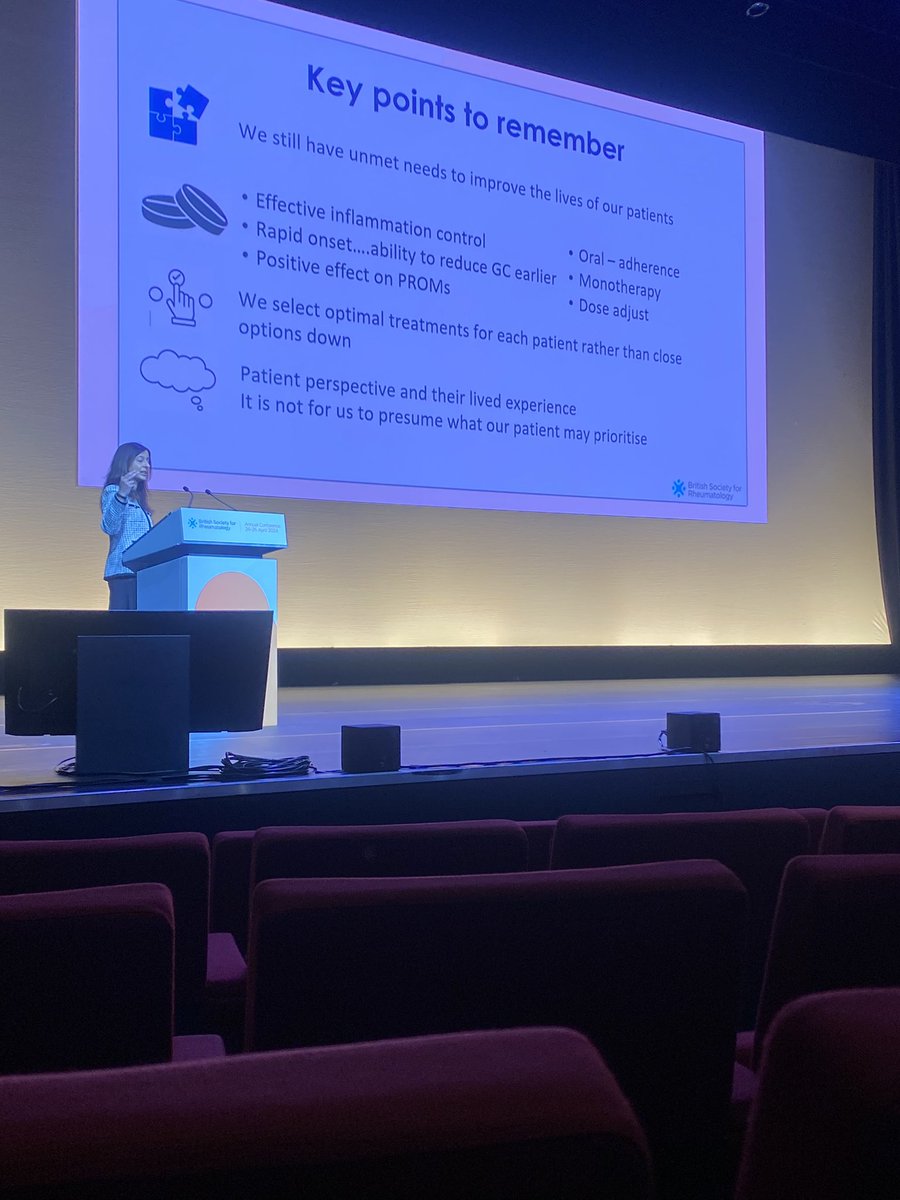 “Control of disease is the over-riding principle.” “Don’t forget the guiding principles of managing risk.” “JAK inhibitors are highly effective and favourable therapies across chronic inflammatory disease with their use in the majority of patients.” - Maya Buch #BSR24