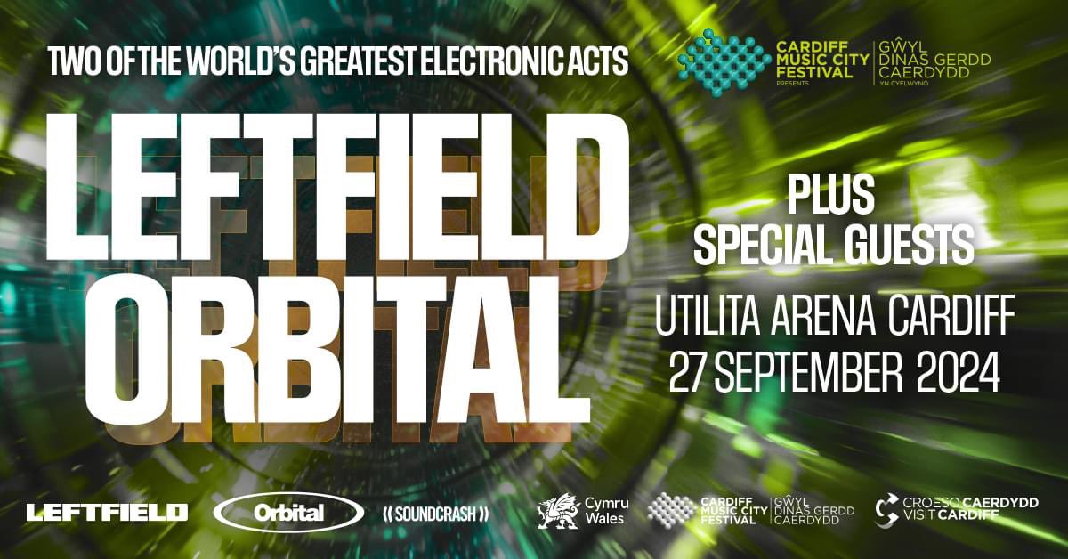 🎤 ON SALE NOW 🎤 Leftfield & Orbital headline the opening night of the Cardiff Music City Festival 📆 Friday 27 September 2024 🎟️ Tickets via bit.ly/LXOCdf24 or call 029 2022 4488 🍽 UPGRADES: Grab your L2 Restaurant or Pre-Show Bar upgrades when purchasing your tickets