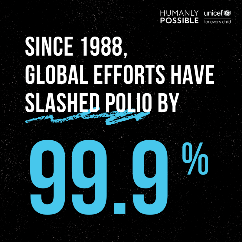 UNICEFAfrica's tweet photo. Children are still at risk of contracting polio across Africa.

UNICEF is calling on leaders to do what is #HumanlyPossible to reach every child with vaccines. https://t.co/XaxDdPOrWP