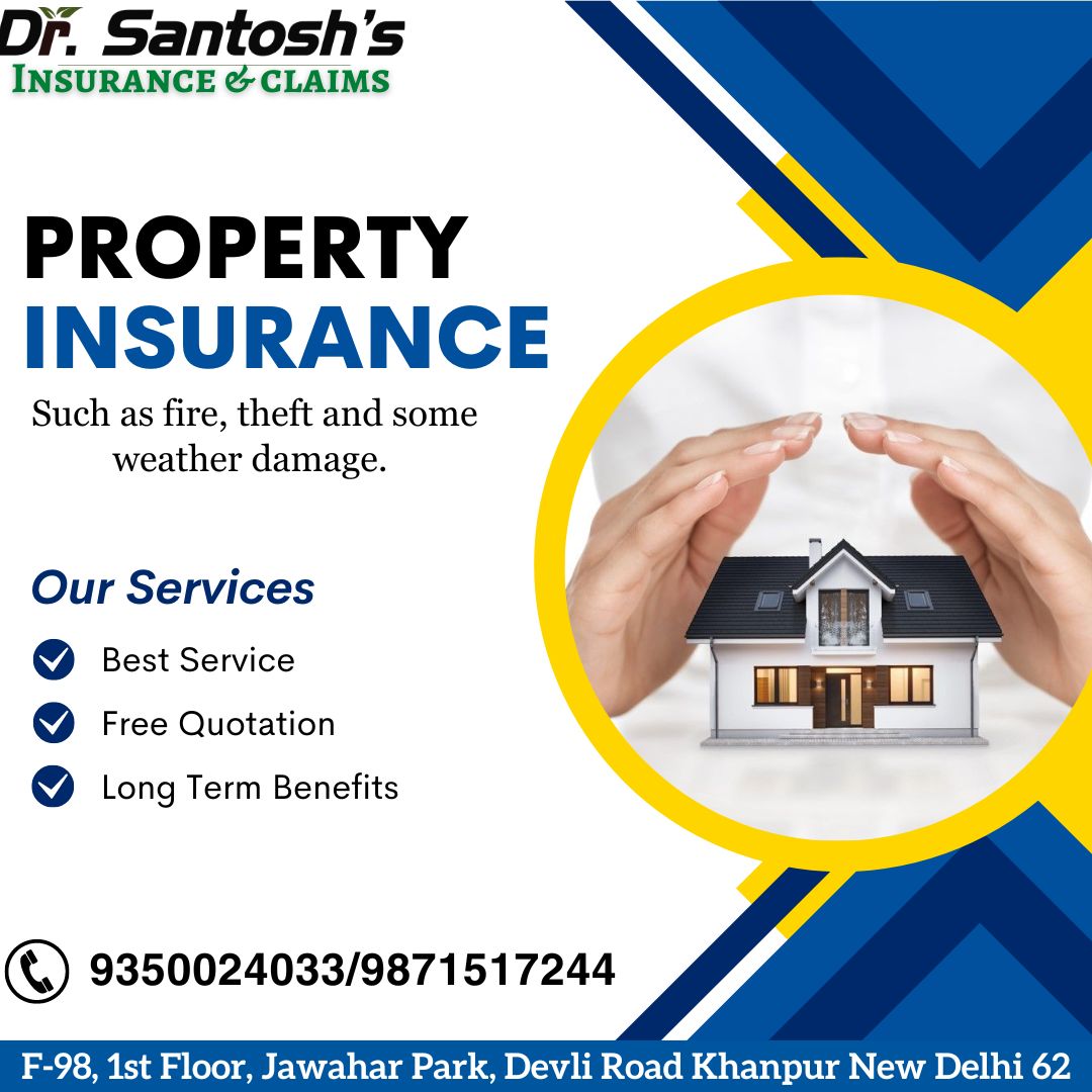 Property insurance provides protection against most risks to property such as fire theft and some weather damage. 

#PropertyInsurance #HomeInsurance #InsuranceCoverage #InsurancePolicy #InsuranceBenefits #InsuranceProvider #PropertyProtection 
call us-9350024033/9871517244
