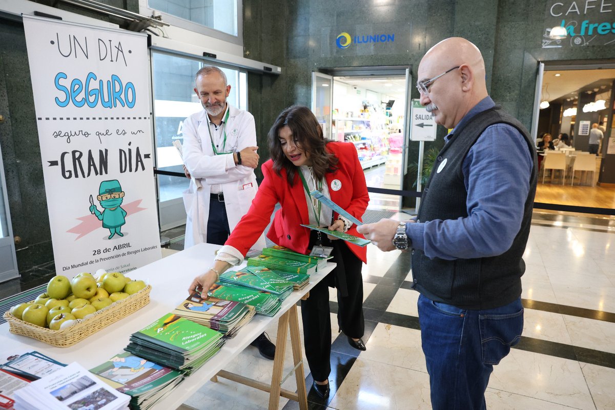 El 🏥 se suma al #DíaPrevenciónRiesgosLaborales La unidad de Prevención de Riesgos Laborales ha organizado una serie de actividades para conmemorar este día y sensibilizar sobre la importancia de entornos de trabajo seguros.