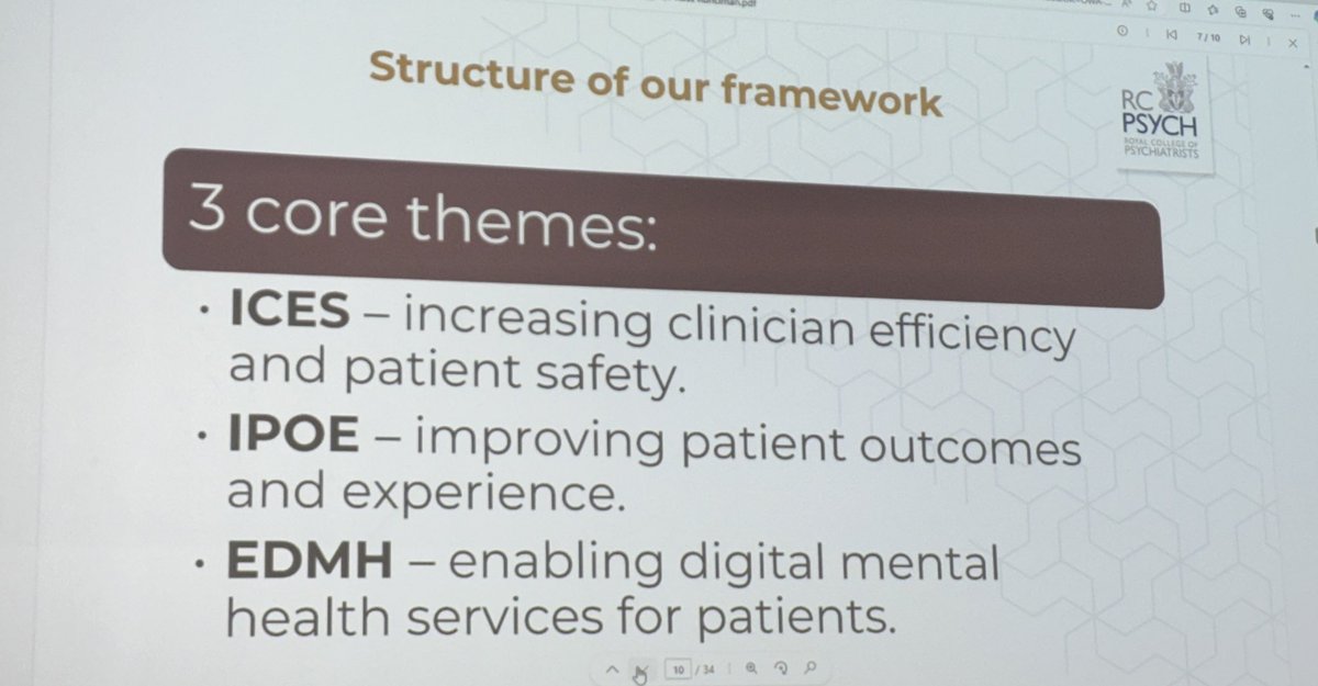 Existing frameworks. And structure of our framework with 3 core themes: ICES IPOE EDMH #NextGenPscyhiatry