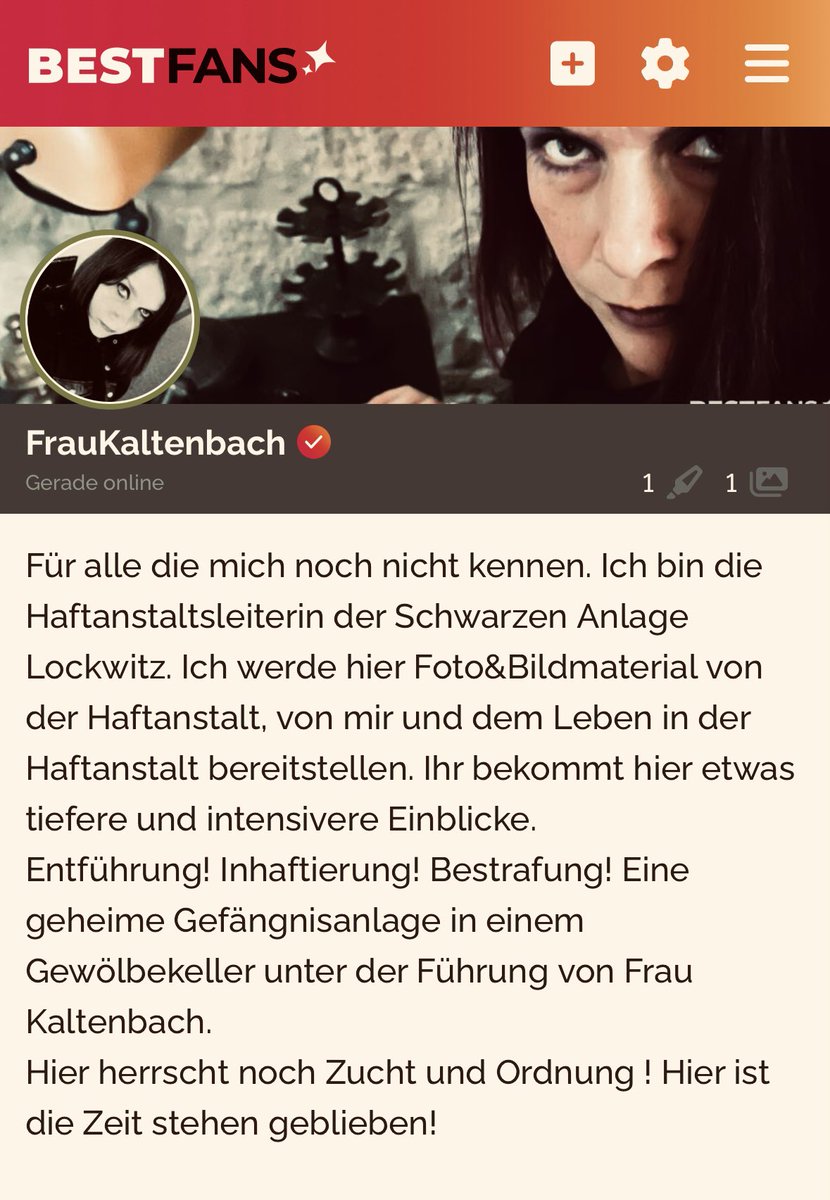 Da ich noch einiges an Foto-und Videomaterial besitze, bin ich im Aufbau dieser Seite. bestfans.com/fraukaltenbach Hier kann ich Euch noch tiefer in meine Welt mit nehmen und daran teilnehmen lassen. Folgt mir… Gruß Kaltenbach