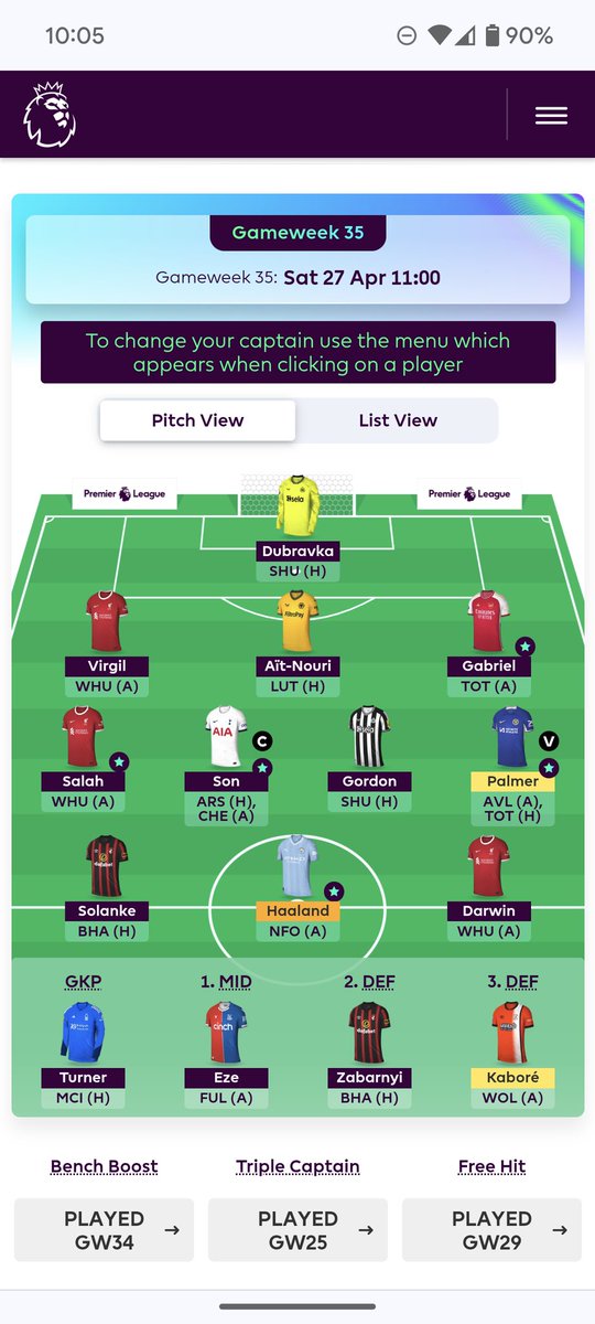FPLJogaBonito's tweet photo. GW35 Ai https://t.co/94xbAXfdPK