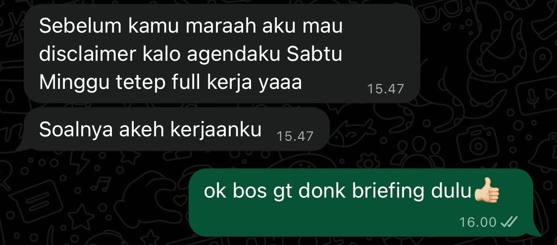 happy weekend all kecuali jonatan