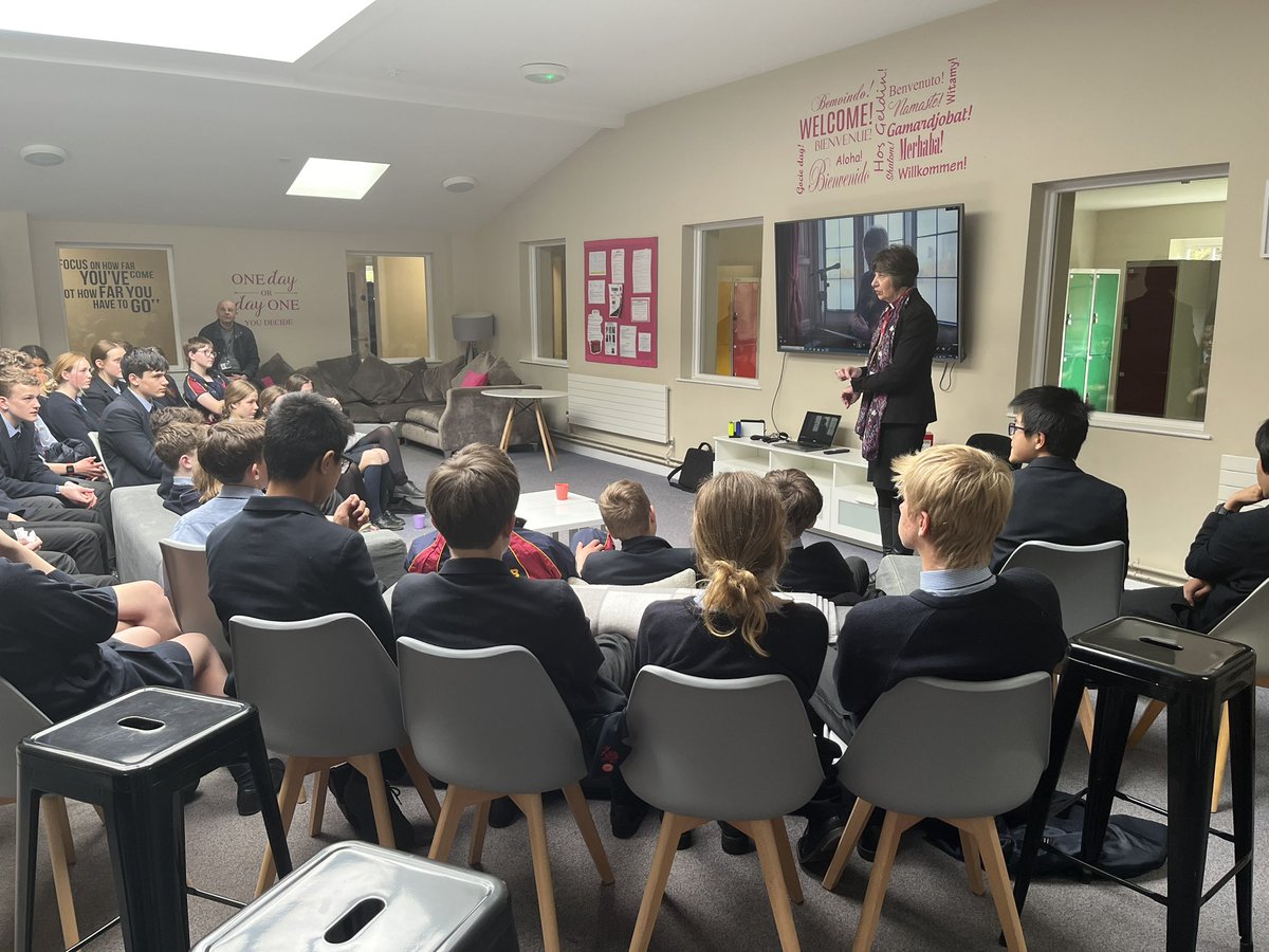 .@BishGloucester spent time this week with @RendcombCollege students, and shared her journey to becoming the first female diocesan Bishop and her role in the @UKHouseofLords She also got asked some excellent questions for their inspirational women podcast series.