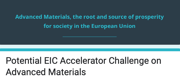 SMEs &amp; startups active in #AdvancedMaterials looking for 🚀​EU funding: 

Share your input on the Potential EIC Accelerator Challenge on Advanced Materials! 💬​

🔗docs.google.com/forms/d/e/1FAI…