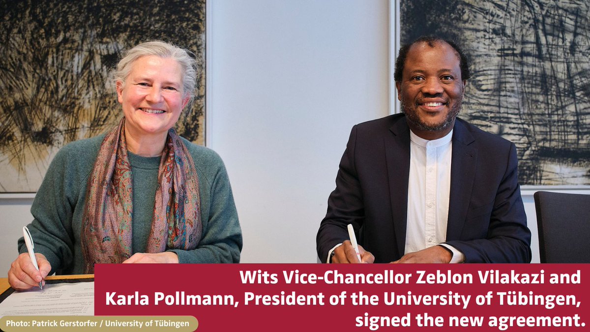 The @uni_tue strengthens ties with the @WitsUniversity. #Witwatersrand is #Tübingen’s first strategic partner on the African continent. Read more: uni-tuebingen.de/en/university/…