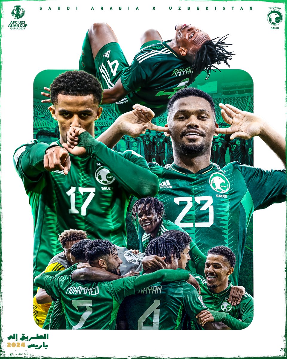 يــوم الـمـبـاراة ⚠️ 🇸🇦 السعودية × أوزبكستان 🇺🇿 🏆 كأس آسيا تحت 23 عامًا 2024 - ربع النهائي ⏰ 5:00 مساءً 🏟 استاد خليفة الدولي 🖥 SSC Sports #الطريق_إلى_باريس || #AFCU23