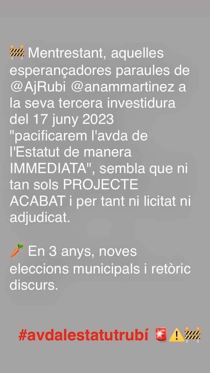 @totrubi #rubicity @AjRubi @PSCRubi 
#cumplirelpromes #milloremrubi

▶️ #avdalestatutrubí 🚨⚠️🚧