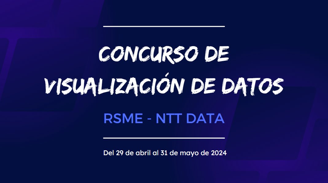 📢 La #RSME y @NTTDataSpain lanzan un nuevo 'Concurso de Visualización de Datos' para estudiantes de Grado o Máster ¿Te animas a participar? 💡 Infórmate aquí de las bases y condiciones ➡️ sites.google.com/view/rsmenttda… #Matematicas #Estadistica #CienciadeDatos #Data #Tecnologia