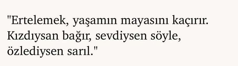 Daha ne bekliyorsun ki!!!Gel sarıl artık yetmedi mi!! Bu kadar verdiğin ders yetmedimi bu kadar ezdiğin sevgi yetmedi ,#Herşeyçokgüzelolucak Ama sen eskisinden daha iyi olucaz diye korkuyorsun,Bu kadar yeter artık!!!