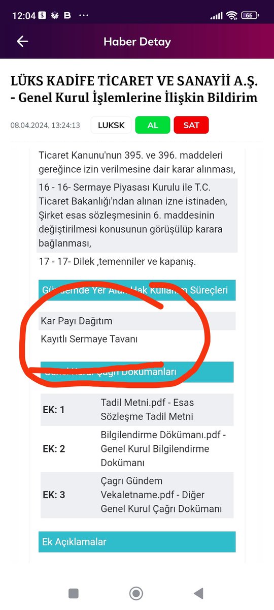 #luksk dün gelen bilançonun ardından özsermaye 800 milyon TL üzerine çıktı. 17 mayıs genel kurulda kayıtlı sermaye tavanının 500 milyon TL olması onaylanacak. Sonrasında yönetim kurulu sermayeyi istediği zaman 500 milyon TL ye kadar arttırabilir. %1600 bedelsiz potansiyeli..