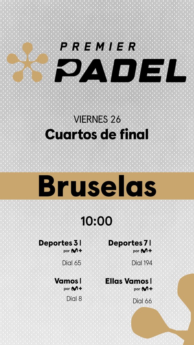 🏆 Premier Padel 📍 Bruselas ⚔️ Cuartos de final