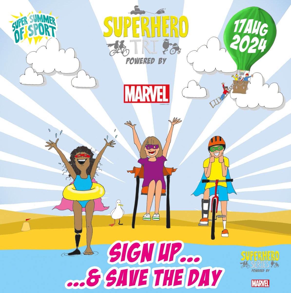 POW! It’s getting more & more summery as the days go on, bring on Superhero Tri powered by MARVEL! Sign up now & #findyourpower at the best LIVE event of the year! superheroseries.co.uk #finyourpower