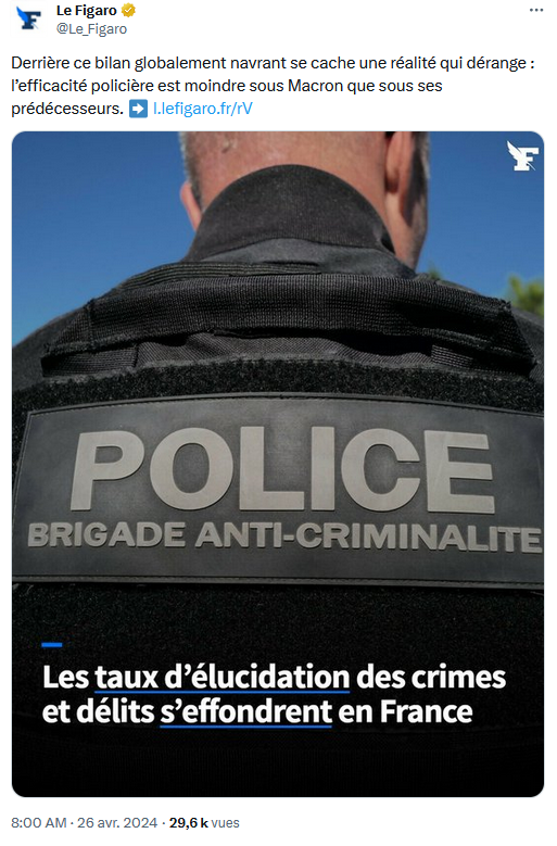 A deux doigts de comprendre que la sûreté n'est pas la raison d'être de la #police. Par contre, en termes de répression des mobilisations syndicales, écologistes, antiracistes, féministes, et #giletsjaunes, l' 'efficacité policière' sous #Macron est incontestable. #SciencesPo