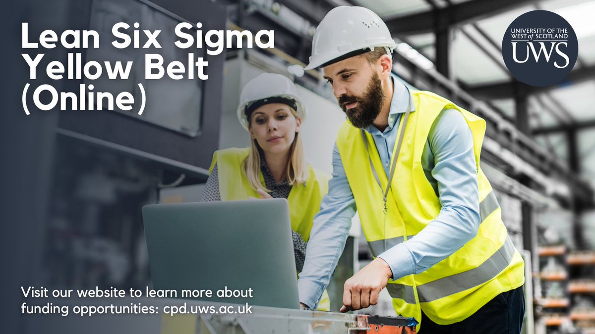Our Lean Six Sigma Yellow Belt (online) course will run again in June 2024. We have a number of fully funded places available to those living and/or working in Scotland. Apply now: bit.ly/L6S-YEL #LeanSixSigma #YellowBelt #FullyFunded #LeanSix