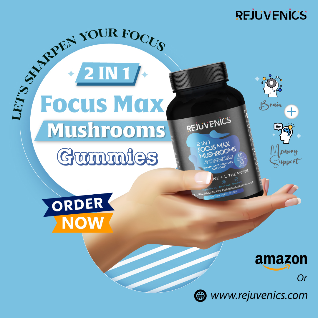 With our Focus Max Mushroom Gummies, every day is a step towards a better you. Stay focused, stay motivated, and achieve more with #Rejuvenics.

#brainsupport #FocusMax #NaturalSupplements #GoalGetter #RejuvenicsHealth #healthybrain #focusmaxgummies #vegan #glutenfree #rejuvenics