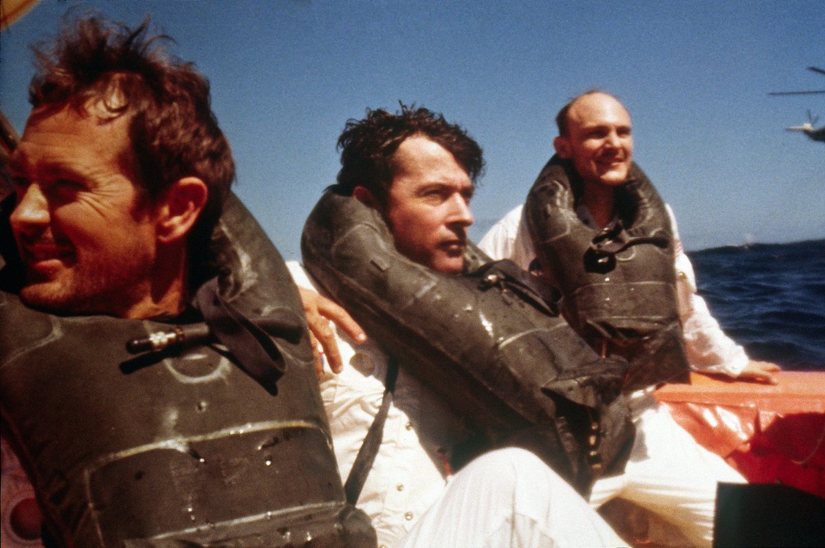 #OTD 52 years ago, Charlie Duke, John Young and Ken Mattingly returned to Earth from Apollo 16 - the fifth #Moon landing. Ten years later, Young and Mattingly would command #NASA's new crewed spacecraft in orbit - Space Shuttle Columbia.