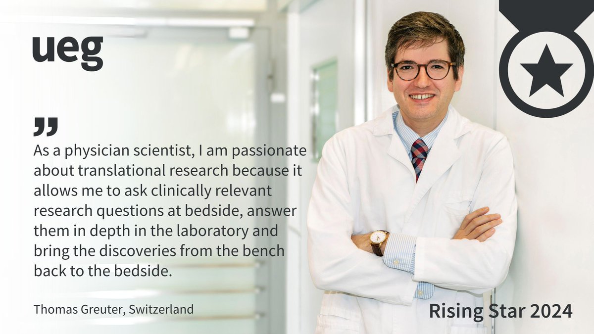 Check out this electric insight from one of our #myUEGcommunity stars on the rise, Thomas Greuter! ⭐ UEG Rising Star Awards are annually given to 10 of the most promising, emerging scientists. 🏆 Access publication ➡️ bit.ly/3UzDeS3