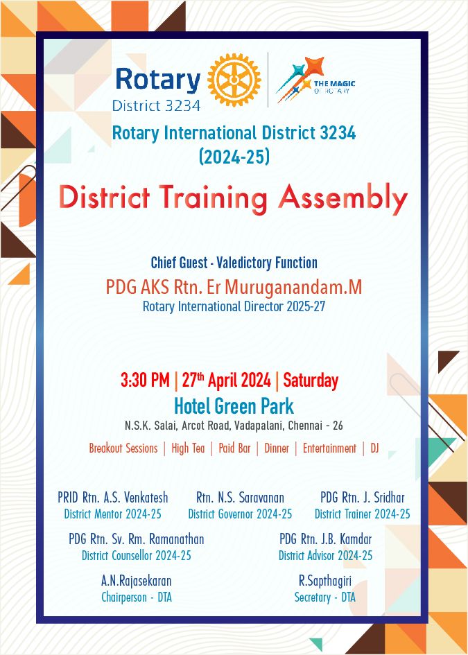 Happy to Meet & Greet The Rotarians of RID 3234 @ DTA : District Training Assembly #mmmtrichy #mmmrotary #sayyestorotary #excelgroup #rotaryinternational