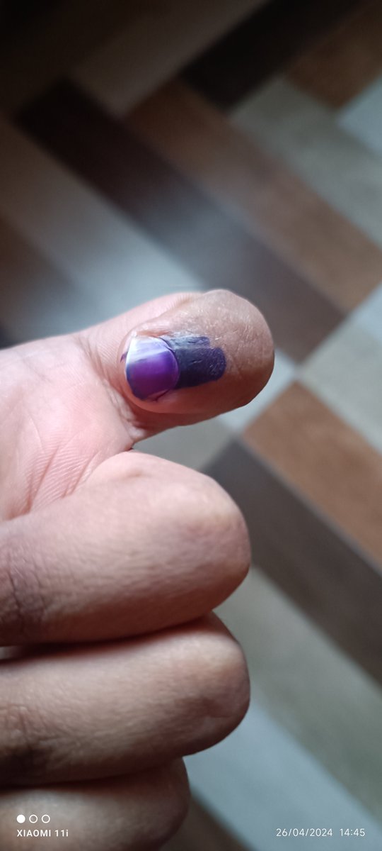 Lol, they literally polished my nail 🤣 #GeneralElections2024