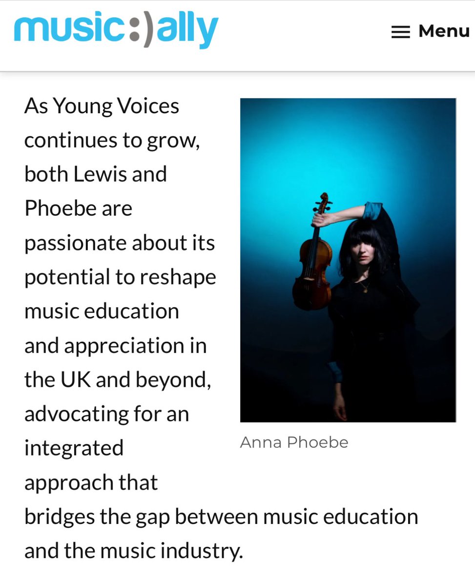 Check out the new @MusicAlly podcast to hear @YVFoundation Ambassador & @IvorsAcademy Board Member @AnnaPhoebe & myself discussing all things YV, plus the relationship between music ed & the wider music industry: open.spotify.com/episode/42uszf…