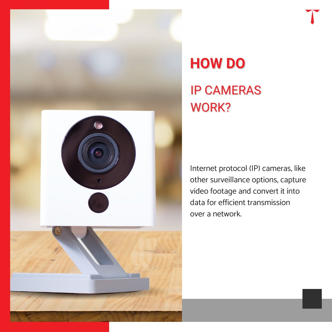 IP cameras capture video footage and then condense it into data that can be more efficiently transported over a network. #IPCameras #Surveillance #SecurityCameras #EffectiveSecurity #VideoMonitoring