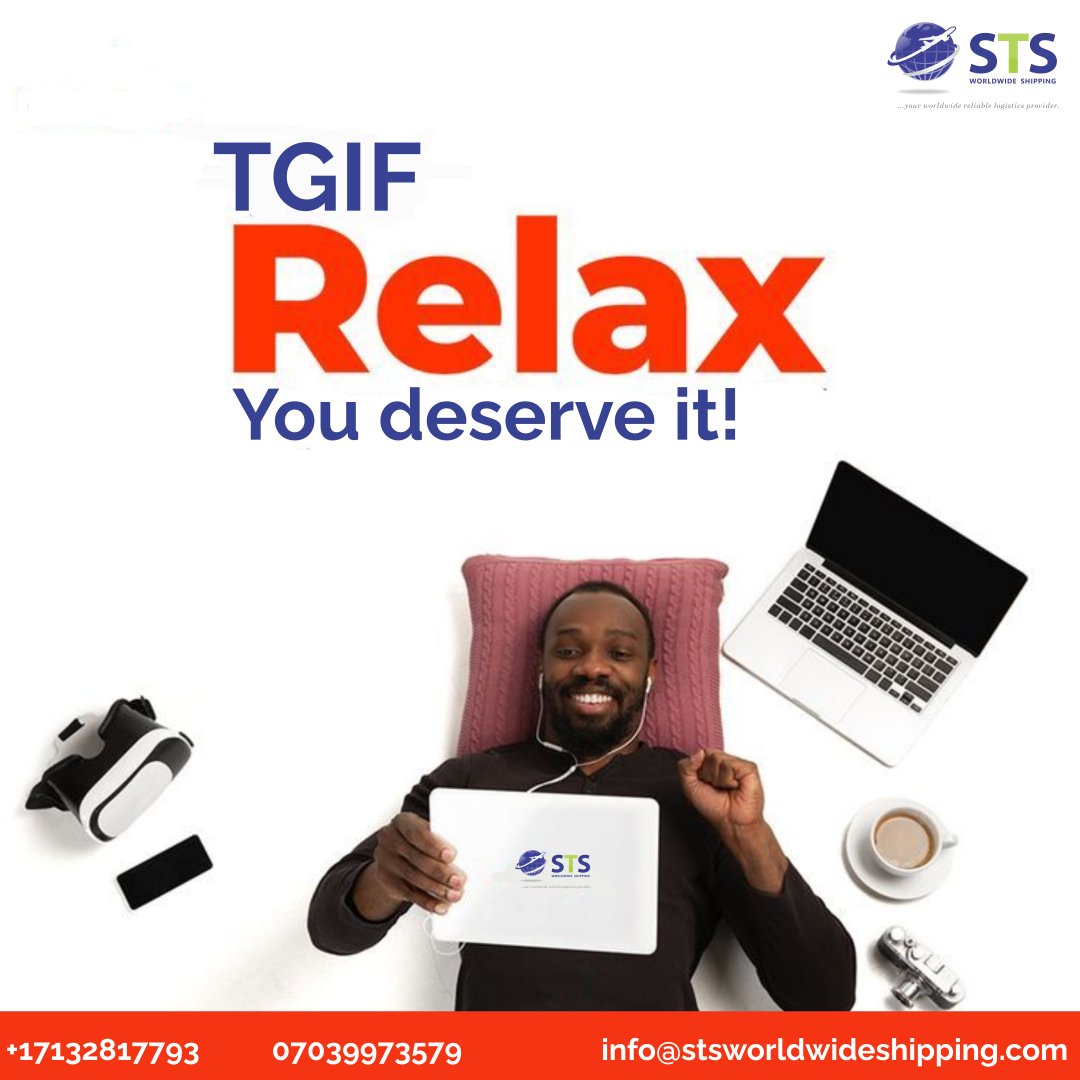 Tgif! Relax! Let's handle your deliveries. You deserve it. Call Us Now!
#tgif #fridayvibes #logistics #freight #airfreight #seafreight #usatonigeria #uktonigeria #chinatonigeria #cargo #shippingandhandling #worldwideshipping📦✈️ #doortodoordelivery #seamlessshipping