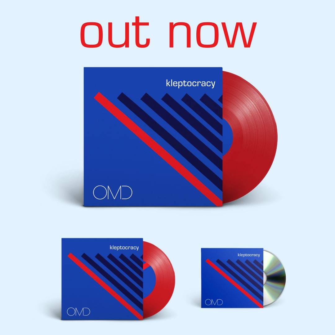 The 12' / 7' / CD singles of Kleptocracy are out today and shipping from the OMD webstore Each are limited edition (1000 each of 12' & 7', 1500 of CD) Don't miss out: omd.uk.com