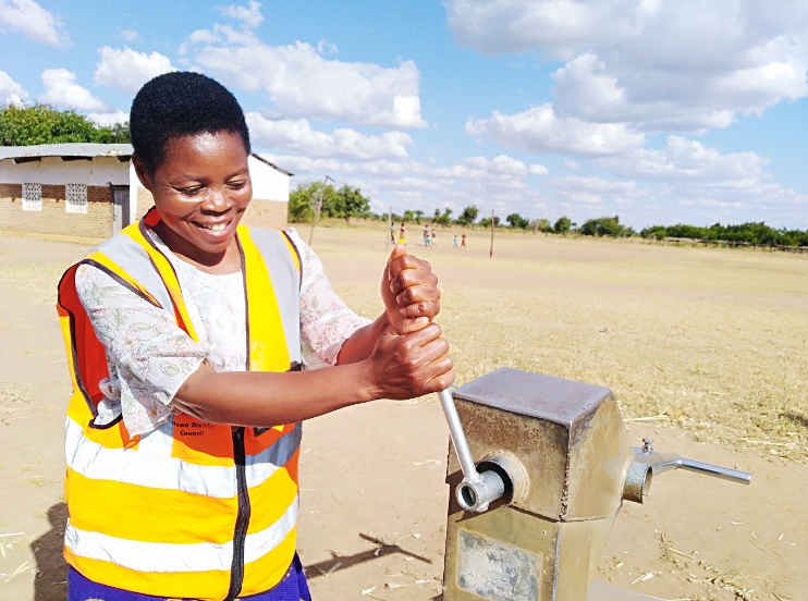 BeyondWaterMW's tweet photo. Preventative repair and maintenance is key to sustained water access. Bertha Chilonga “As a female Area Mechanic I arrive at a waterpoint dismantling pipe, cylinders, fixing the problem. Water comes out, some men admire my skill asking me to train them to become Area Mechanics.” https://t.co/QZpB3RWAMu