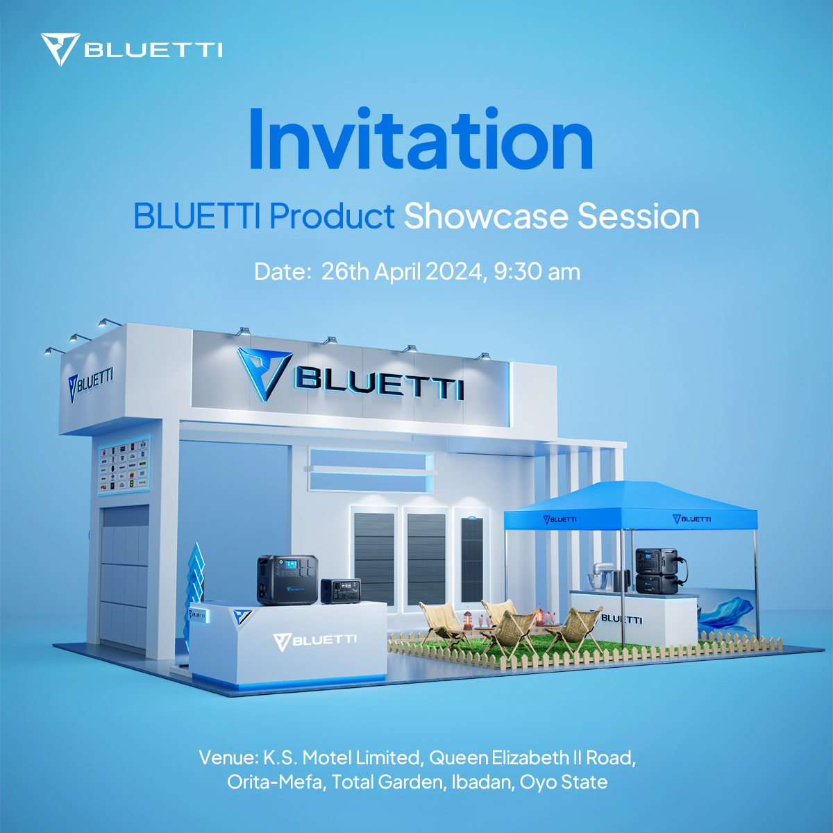 🌟 Join us for an exclusive training session led by the National Sales Manager of BLUETTI ENERGY! 🚀

Get ready with your passport photograph, ID card, and a pen. Don't miss this opportunity! 🎉

#BLUETTI #TrainingSession #SalesManager #IbadanEvent #BusinessOpportunity