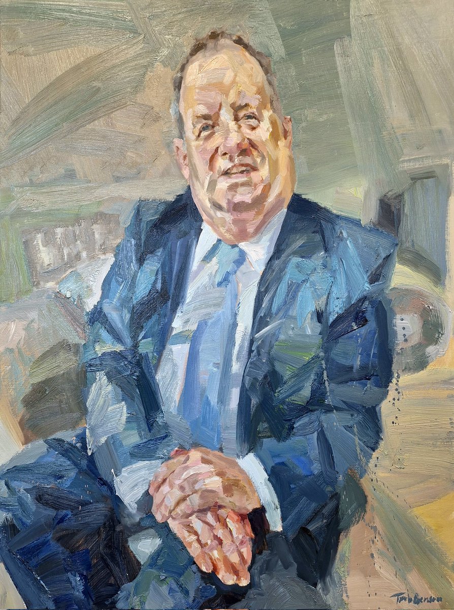 Recently commissioned portrait of a headmaster, oil on canvas, 40inches x 30inches. #art #portrait #portraiture #artcommission #portraitcommission #fineart #oilpainting #oilpaint