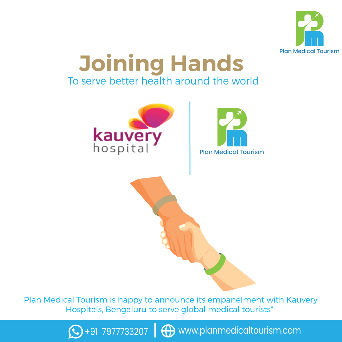 Plan Medical Tourism is happy to announce onboarding of Kauvery Hospitals Bengaluru to serve global medical tourists

 #planmedicaltourism  #TogetherToWin   #HealthcarePartners #kauveryhospitals #KauveryCare