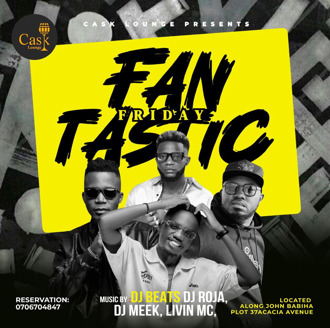 Gear up for an epic start to the weekend! 🚀 Join forces with @DjRoja, @deejay_meek, @Djbeats_UG and @OneLivinMc 🎤 as they set the vibe on fire tonight. 🔥 Let’s make it a Friyoo Parte to remember!

 #FantasticFridays