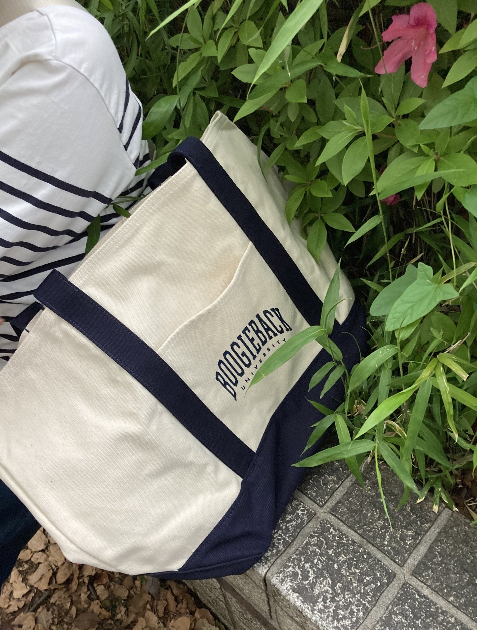 ★未使用・完売品・小沢健二 ブギーバック トートバッグ ラージサイズ⭐︎ BOOGIEBACK UNIVERSITY キャンバストート Lサイズ（ナチュラル