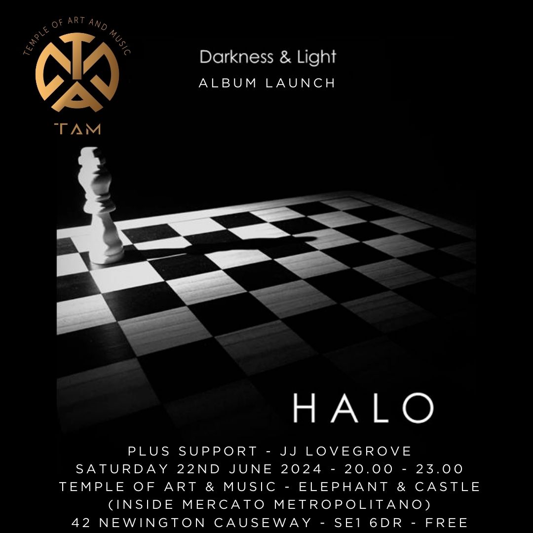 Darkness & Light, will be launched and released Saturday 22nd June 2024 at the amazing Temple of Art and Music, Elephant & Castle (inside Mercato Metropolitano) SE1 6DR. supporting is the brilliant JJ Lovegrove FREE - tickets limited though, DM if interested. @TempleArtMusic