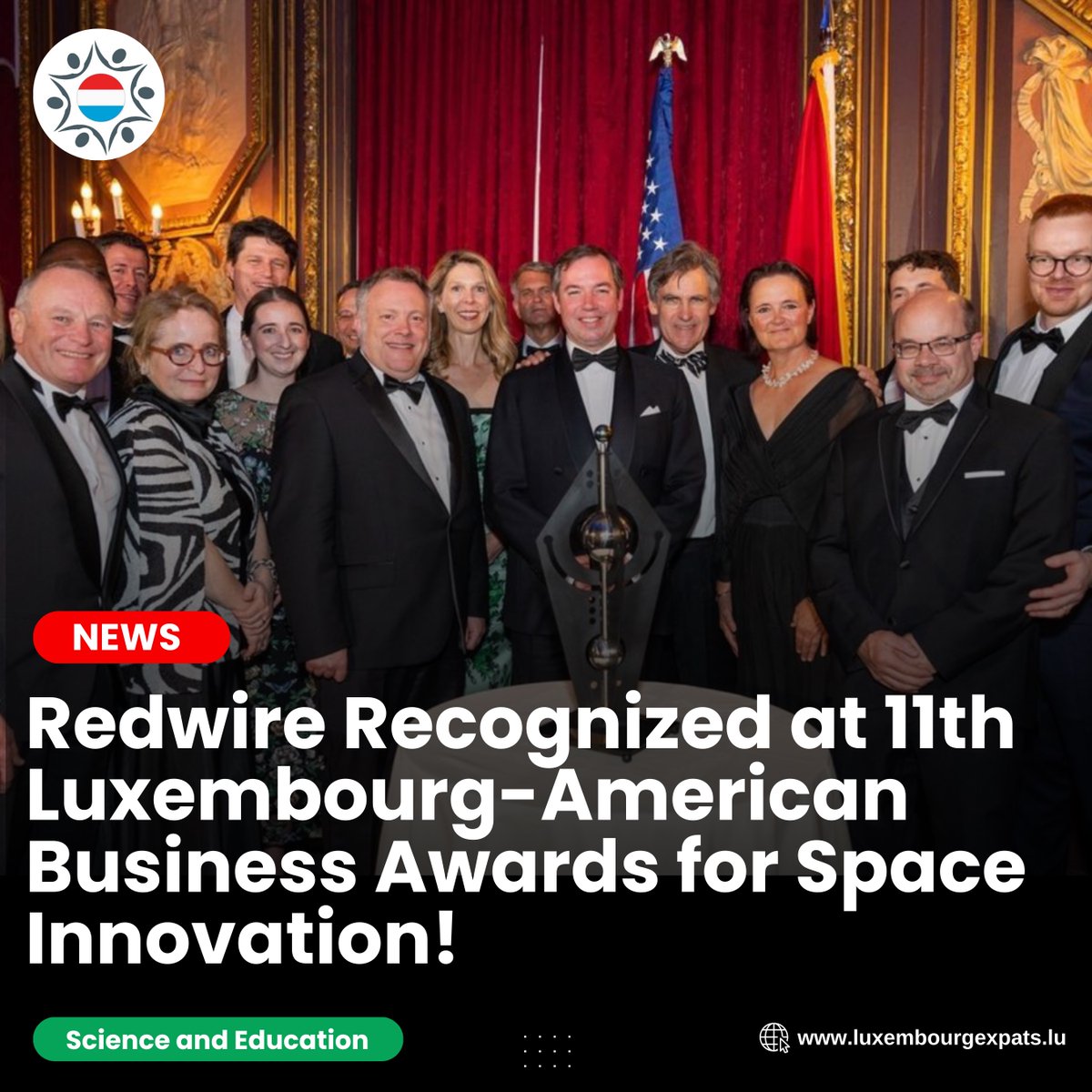 🚀 Luxembourg's Redwire was honored and recognized at the 11th Luxembourg-American Business Awards! 🏆

👩🏻‍💻 Read All About it Here : luxembourgexpats.lu/discussions/10…

#Redwire #SpaceInnovation #LuxembourgAmericanAwards #luxembourg #luxembourgcity🇱🇺 #expat #luxembourgexpats #expatlife