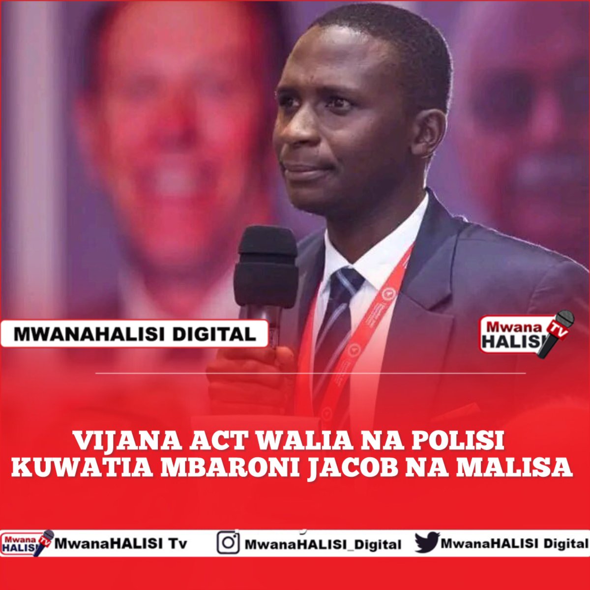 'Sisi Ngome ya Vijana ya ACT-Wazalendo tunasikitishwa na kitendo cha Polisi kumkamata Godlisten Malisa na Boniface Jacob kwa kupaza sauti dhidi ya tuhuma mauaji zinazowakabili. Ni ukweli usiopingika polisi wanahusishwa na mauaji jambo hili tumekuwa tukisema siku zote' Abdul Nondo