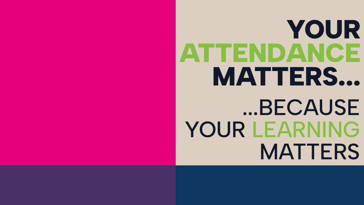 If you’re not in school, how can you learn? Your attendance matters, because your learning matters💗