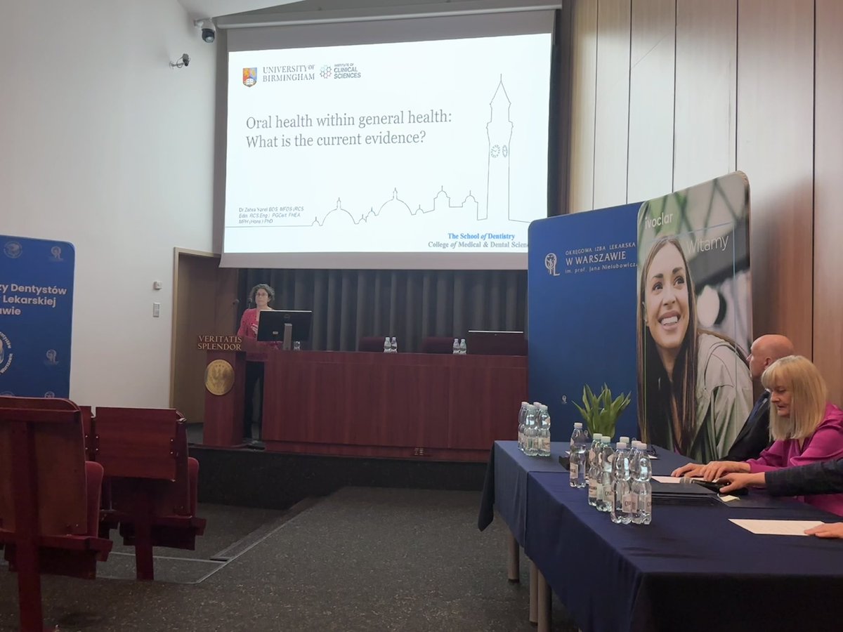 Excellent presentation by Dr. @zehra_yonel on early detection of Type 2 #Diabetes in dental practices during XVII International West-East Conference at Medical University of Warsaw 🇵🇱 

#DMOralHealth #gbdoc 

@unibirmingham @fdiworlddental @OILWarszawa