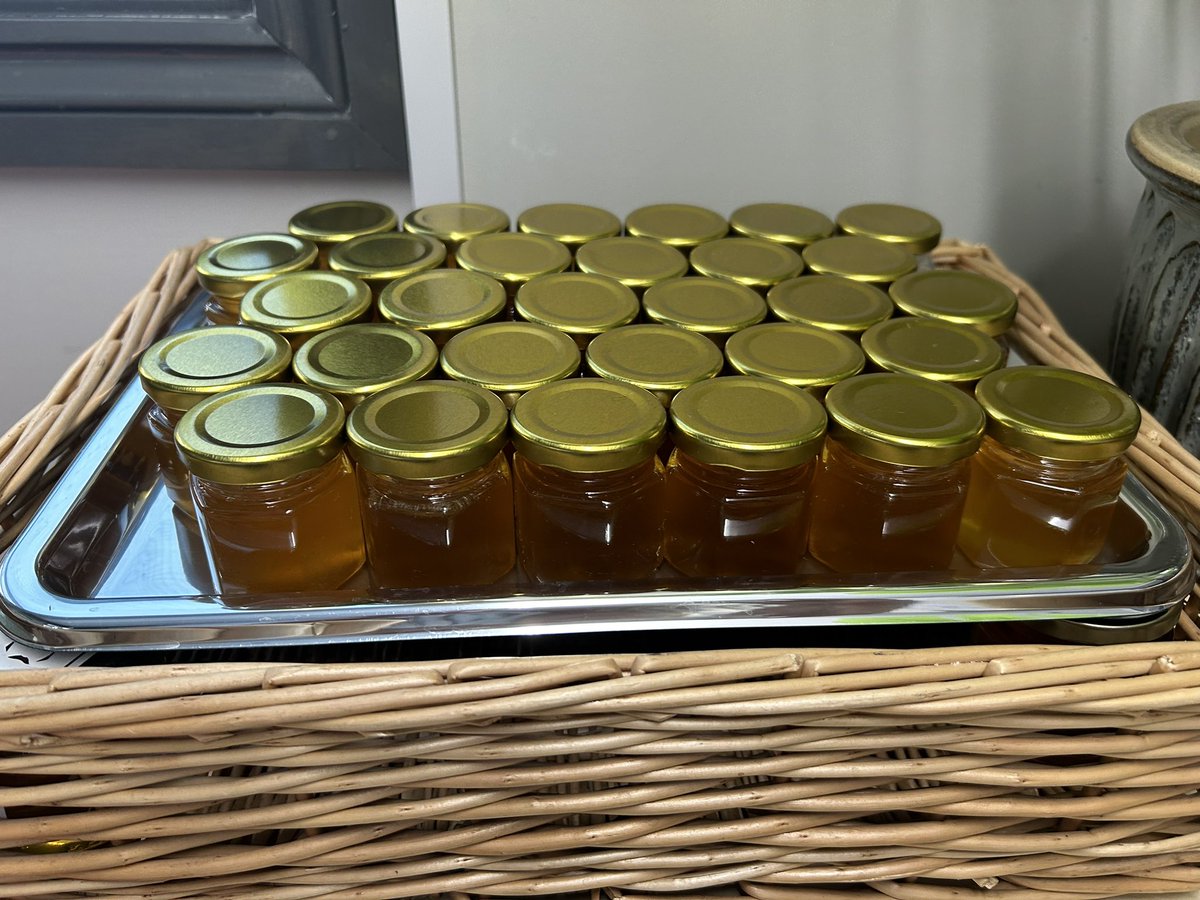 Happy Friday 💚our first crop of the season from our lovely Cosy honey bees , they are working really hard around Tutbury at the moment. Thank you to Will who is with Cosy this week for work experience from #Ecclesbourne School Derby for putting it into Jars for us 💚