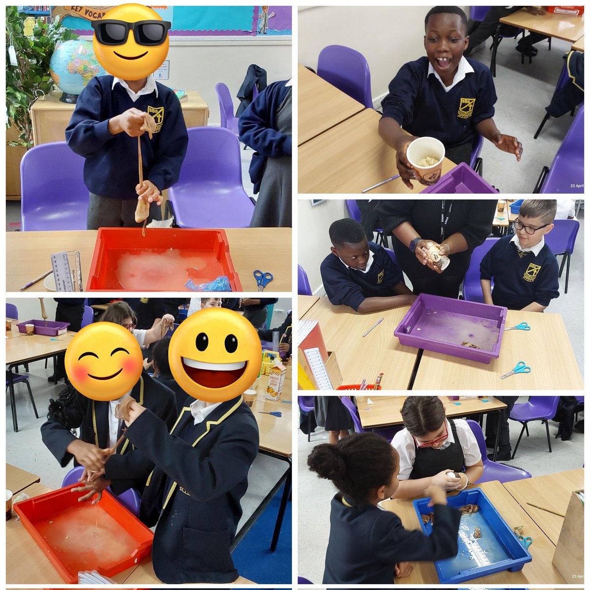 ststephensSW8's tweet photo. During Science, the Year 4s discover the vital yet messy world of our digestive system! With some coffee cups and a pair of tights, they were able to recreate how food π is digested and how it eventually becomes poo! π© @ststephensSW8 @HamiltonTrust #messyscience https://t.co/Jn6mPEJKtq