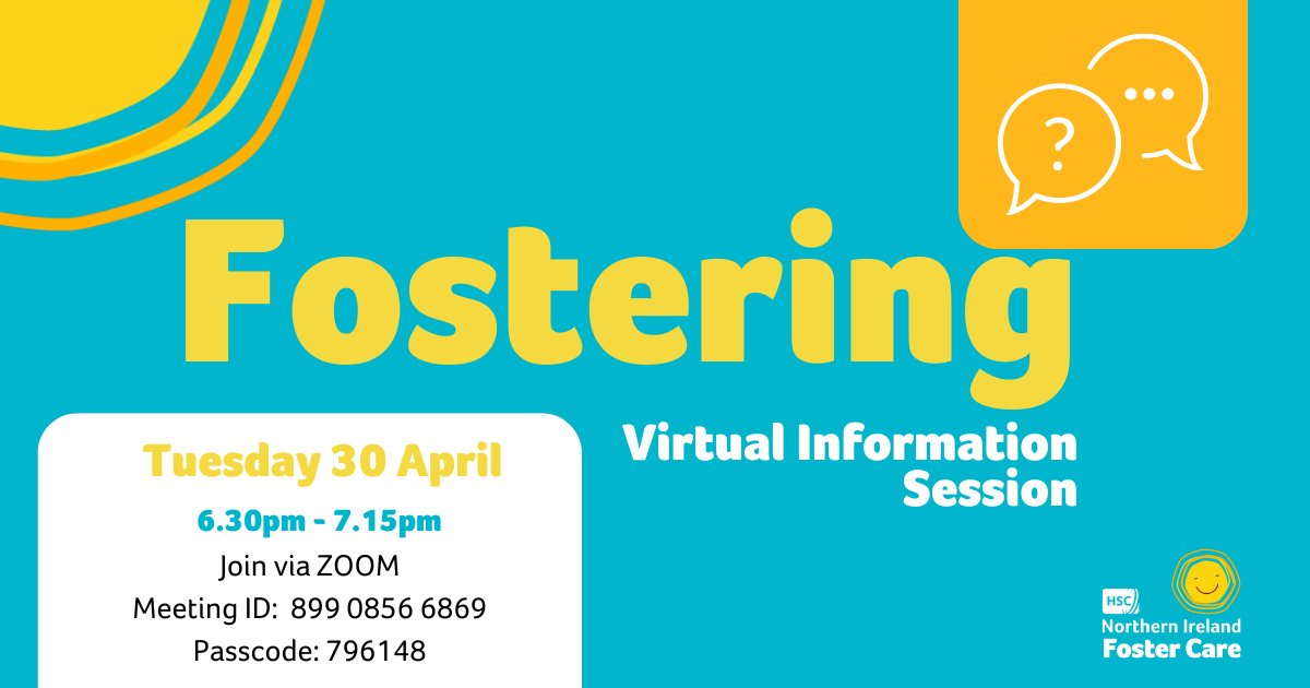 🟡TONIGHT🟡 Come along to our virtual info session if you’re interested in hearing about fostering, supported lodgings or fostering a child with a disability. 📅Tue 30 Apr 🕢6.30–7.15pm Zoom: Meeting ID: 899 0856 6869 Passcode 796148 All welcome, no need to register. @setrust