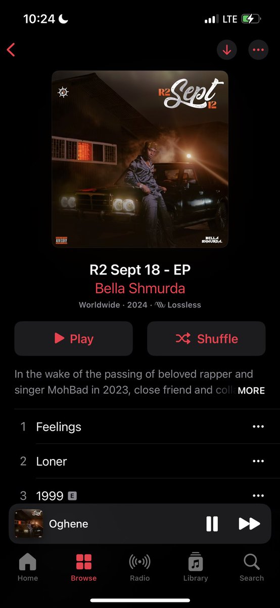 I don’t know about you but I’ve never heard any bad Bella Shmurda song This EP no get one single bad song 🔥
