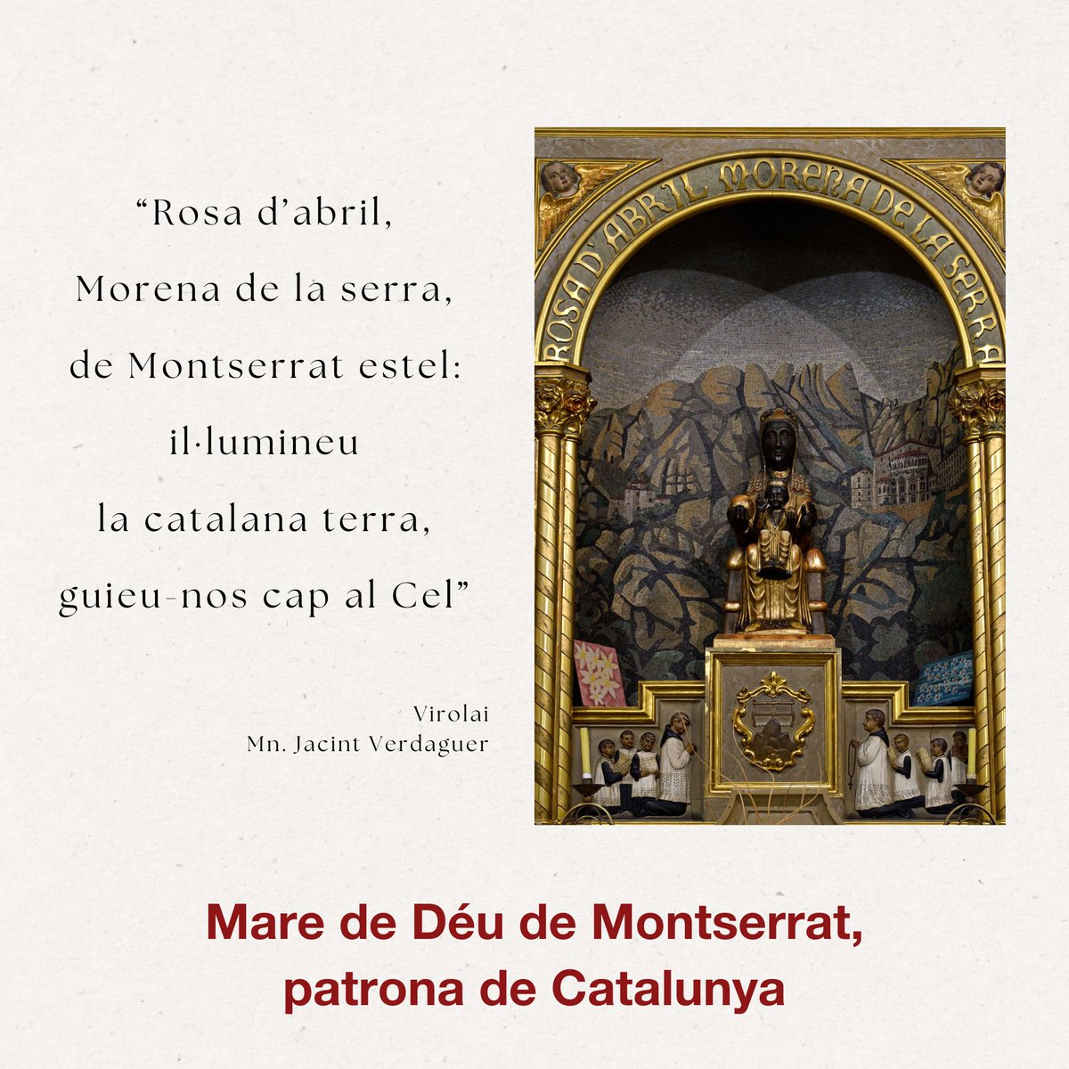 Avui celebrem la Diada de la Mare de Déu de Montserrat #PatronadeCatalunya. La fotografia d’aquesta publicació és del Convent dels Caputxins de Palma. D’imatges i devoció per la Moreneta n’hi ha arreu de la Nació Catalana, i també a l’estranger gràcies als catalans de la diàspora