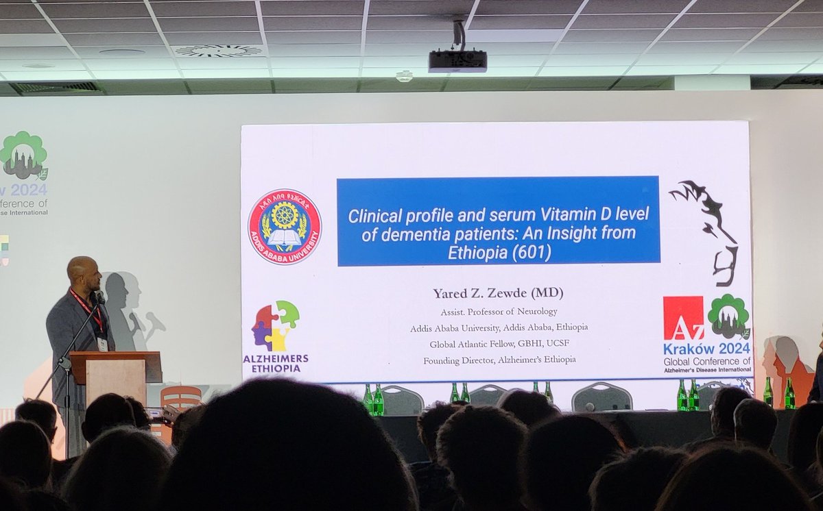 @dryaredzewde @GBHI_Fellows presenting important work on vitamin D deficiency in people with dementia in Ethiopia despite the country being described as having '13 months of sunshine' #ADI2024