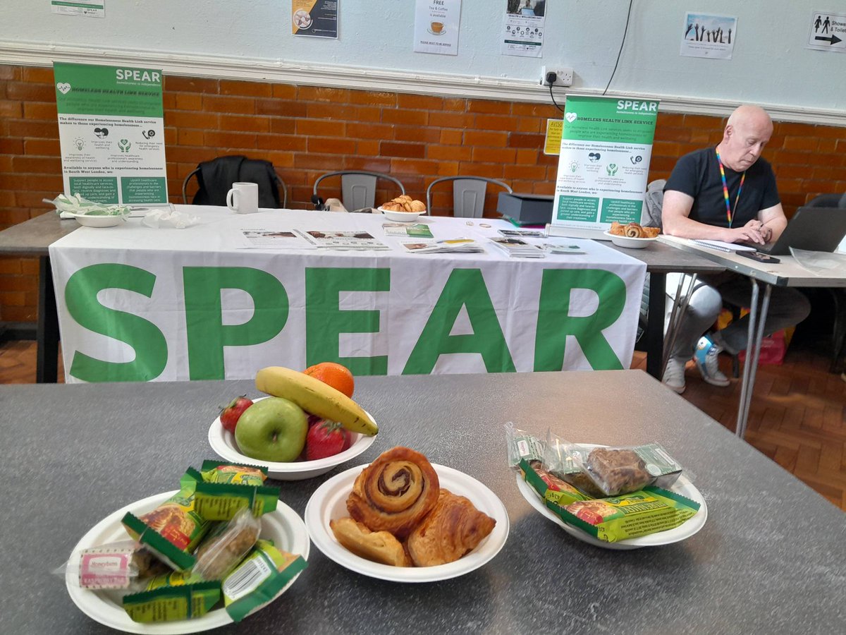 The doors are open at our health and wellbeing day at Ace of Clubs in Clapham. Breakfast is served! We've got free health and wellbeing advice for anyone experiencing homelessness
