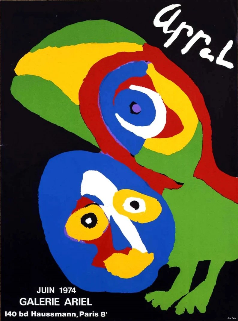 Karel Appel, original exhibition poster from 1974, original lithograph, CoBrA group #avantgarde #art #wallartforsale #ElevateYourVibe #homestyle #workspace #officedecor #walldecor #BuyintoArt #WallArt #decoratingwithart #KarelAppel #CoBra Available here marieartcollection.etsy.com/listing/169142…