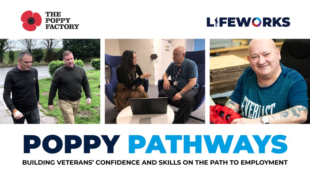 Veterans in London and the South East who are keen to build their confidence, learn essential skills and become more employment-ready can sign up for a pioneering new training and work placement course #PoppyPathways Read the full story at bit.ly/pf-poppy | @PoppyFactory